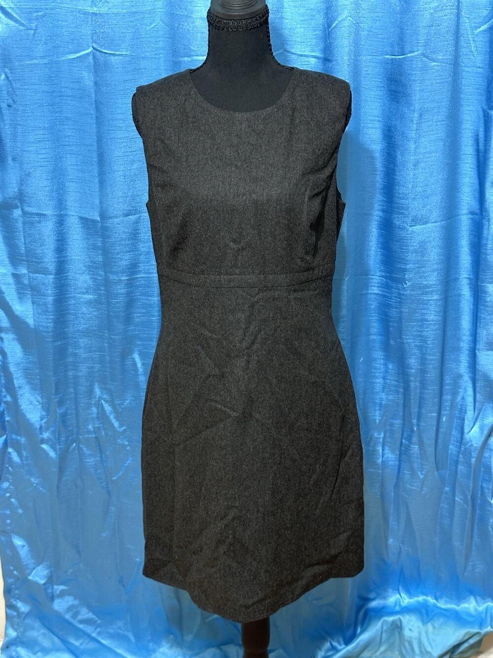 Ralph Lauren Blue Label Gray Wool Cashmere Sleeveless Dress Sheath Work SZ S 6